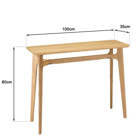 Console 100x35cm en chêne massif - SYA