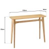 100x35cm console table in solid oak - SYA