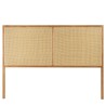 Headboard in natural rattan and solid oak for 140/160 cm beds - SYA