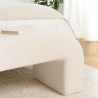 Ecru bouclé fabric bench - LEOPOLD