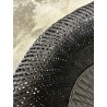 SECOND HAND - Round coffee table 100x100cm in black rattan with removable top