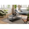 SECOND HAND - Table basse rectangulaire noire industrielle métal
