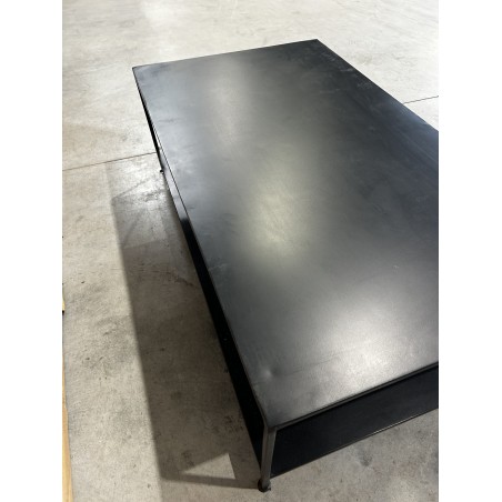 SECOND HAND - Table basse rectangulaire noire industrielle métal