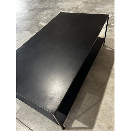 Table basse rectangulaire noire industrielle ROMAIN
