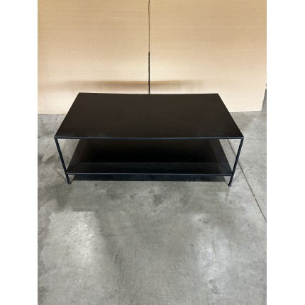 Table basse rectangulaire noire industrielle ROMAIN