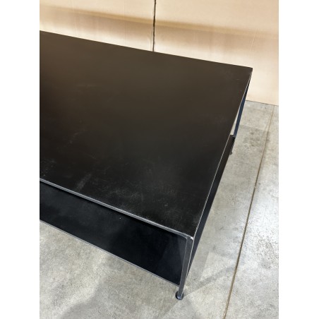 Table basse rectangulaire noire industrielle ROMAIN