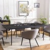 SECOND HAND - Black rectangular dining table 200x100cm for 6 people in aged pine