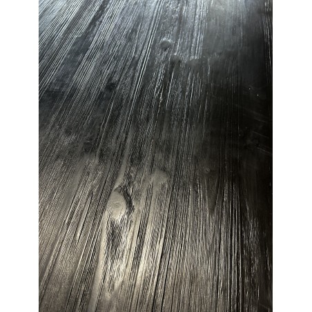 SECOND HAND - Black rectangular dining table 200x100cm for 6 people in aged pine