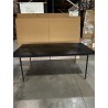 SECONDE MAIN - Table à manger noire 200x100cm pin vieilli