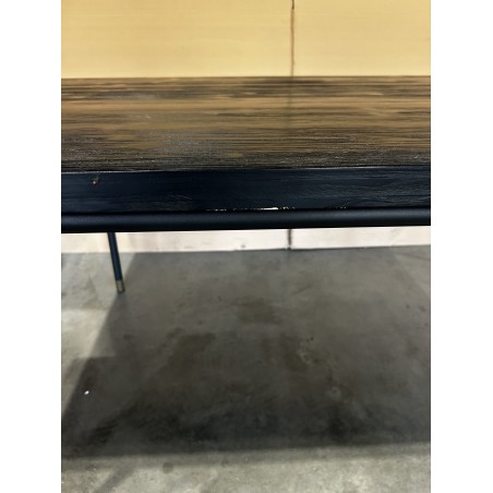 SECONDE MAIN - Table à manger noire 200x100cm pin vieilli