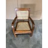 SECONDE MAIN - Fauteuil marron clair Mindi et cannage