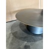 SECOND HAND - Round coffee table 80x80cm in black iron with gold trim