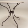 SECONDE MAIN - Table à manger ronde de jardin en céramique et acier