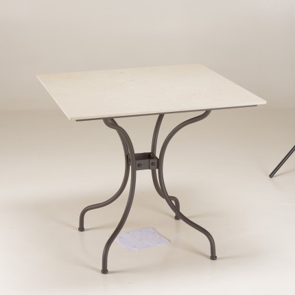 copy of SECONDE MAIN - Table à manger ronde de jardin en céramique et acier
