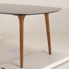 240x100 cm ceramic and steel garden dining table