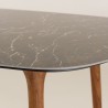 240x100 cm ceramic and steel garden dining table