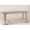 240x100 cm ceramic and steel garden dining table