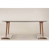 240x100 cm ceramic and steel garden dining table