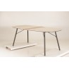 copy of copy of copy of SECONDE MAIN - Table à manger ronde de jardin en céramique et acier
