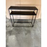 SECOND-HAND - Console table 100x35cm black aluminium with metal legs