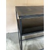 SECOND-HAND - Console table 100x35cm black aluminium with metal legs