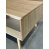 SECOND-HAND - Natural-coloured coffee table with 2 drawers and 1 wooden cane niche