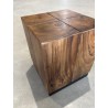 SECOND HAND - SAM Square Side Table 38x38cm Suar Wood with Black Base