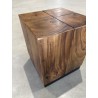 SECOND HAND - SAM Square Side Table 38x38cm Suar Wood with Black Base