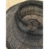 SECONDE MAIN - Suspension "double" 90x90cm en rotin couleur noire et teck