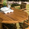 MAEVA - Table ovale double extension 200/300*120 en bois Teck huilé
