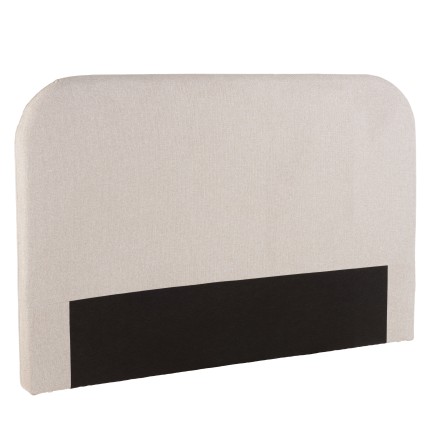 Upholstered headboard for 140/160 cm beds in beige - Arthur Collection