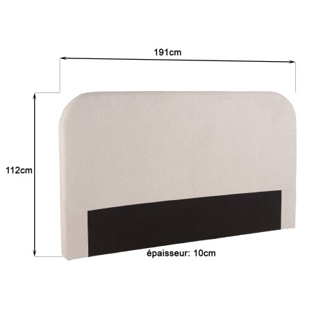 Tête de lit rembourrée pour lits 140/160cm couleur beige - Collection Arthur