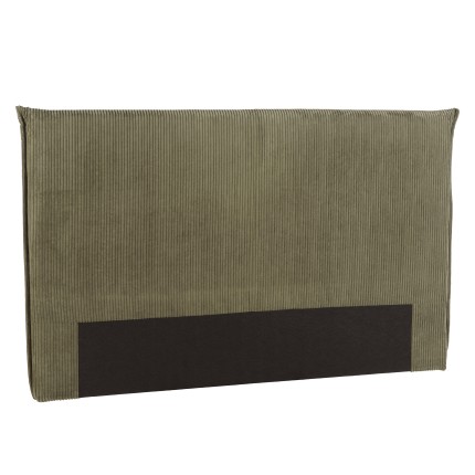 Upholstered headboard for 140/160 cm beds in green corduroy - Arthur Collection