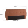 Tête de lit rembourrée pour lits 160/180cm couleur terracotta / orange