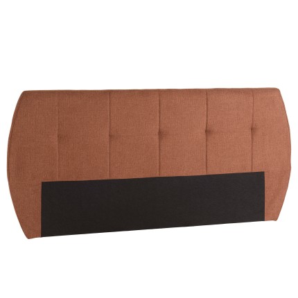 Upholstered headboard for 160/180 cm beds in terracotta/orange
