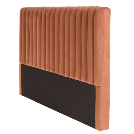 Upholstered headboard for 140/160cm beds in orange velvet