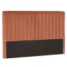 Tête de lit rembourrée pour lits 140/160cm velours orange