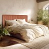 Tête de lit rembourrée pour lits 140/160cm velours orange