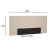 Upholstered headboard for 140/160 cm beds, linen colour
