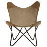 Chaise en toile et cuir papillon / butterfly - Collection Marcel