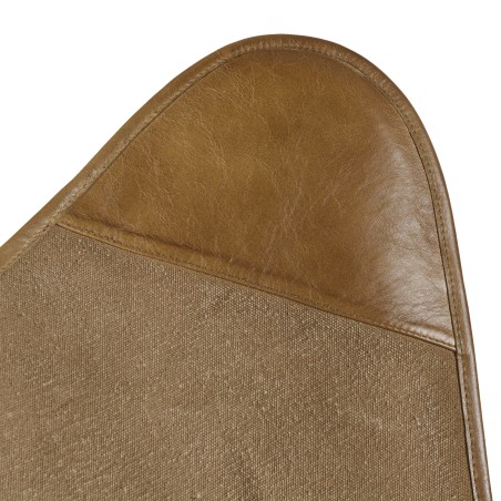 Chaise en toile et cuir papillon / butterfly - Collection Marcel