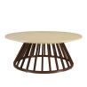 GREGOIRE Coffee Table 100x100cm - Rust Steel Legs & Concrete Top