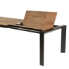 Table à manger ext. 250/350x100cm teck recyclé pieds métal Table à manger ext. 250/350x100cm teck recyclé pieds métal