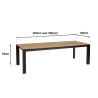 Outdoor dining table 250/350x100cm recycled teak with metal legs Outdoor dining table 250/350x100cm recycled teak with metal legs