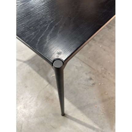 SECONDE MAIN - Table à manger rectangulaire noire 220x100cm piètement métal