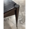 SECONDE MAIN - Table à manger rectangulaire noire 220x100cm piètement métal