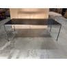 SECONDE MAIN - Table à manger rectangulaire noire 220x100cm piètement métal