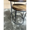 SECONDE MAIN - Set de 2 tables d'appoint rondes gigogne Teck recyclé Acacia