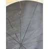 SECONDE MAIN - Table basse plateau texturé noir mat pieds en fer noir