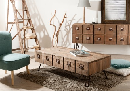 OCTAVE - Wooden Coffee Table with 1 Drawer
